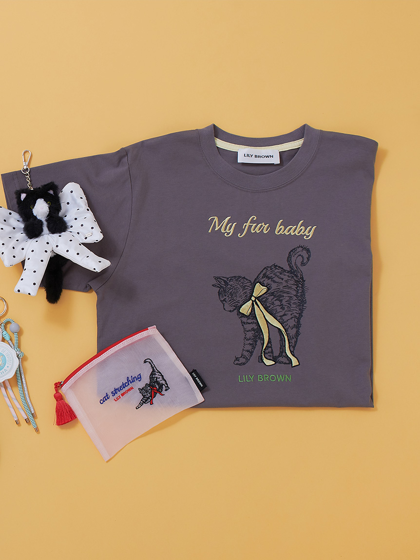 オフィシャル・MASHSTORE限定】リボン刺繍キャットTシャツ(Tシャツ