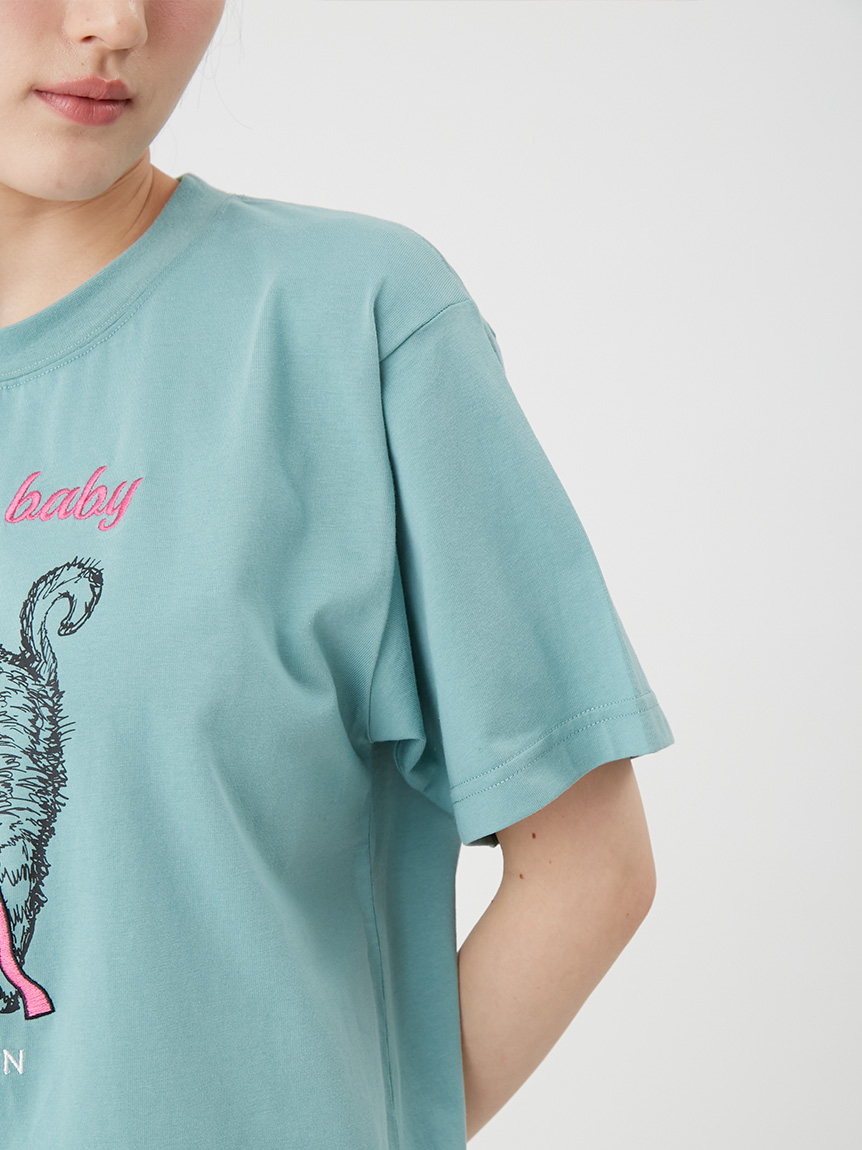 オフィシャル・MASHSTORE限定】リボン刺繍キャットTシャツ(Tシャツ