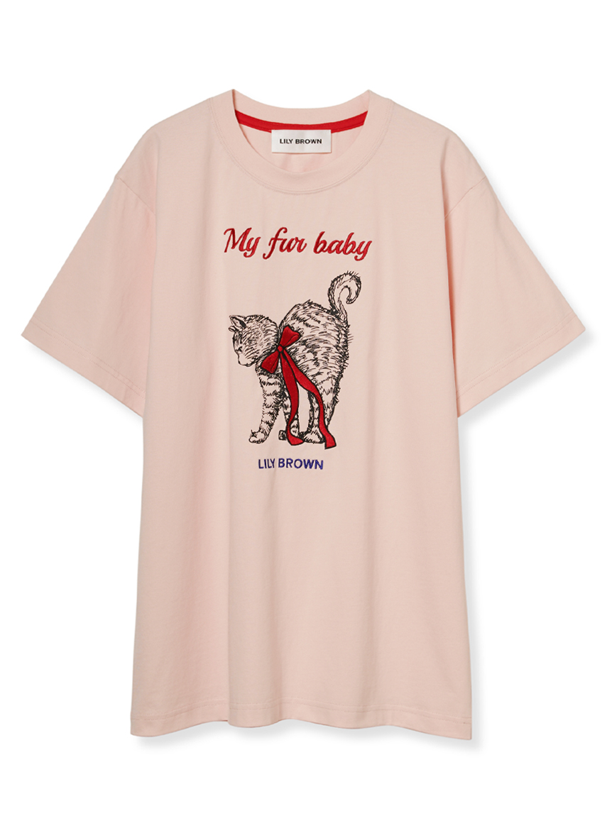 オフィシャル・MASHSTORE限定】リボン刺繍キャットTシャツ(Tシャツ