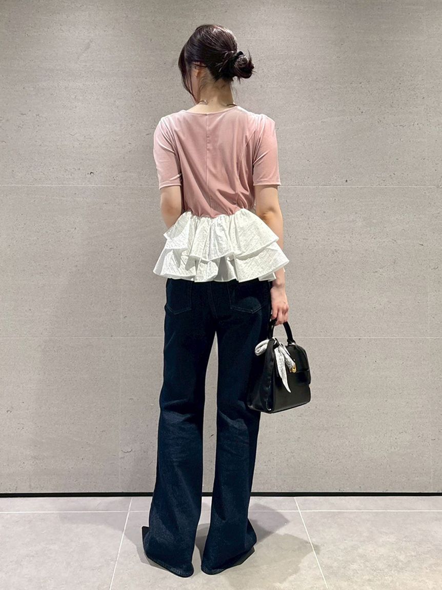 ベロアペプラムフリルトップス(Tシャツ・カットソー)｜トップス｜LILY