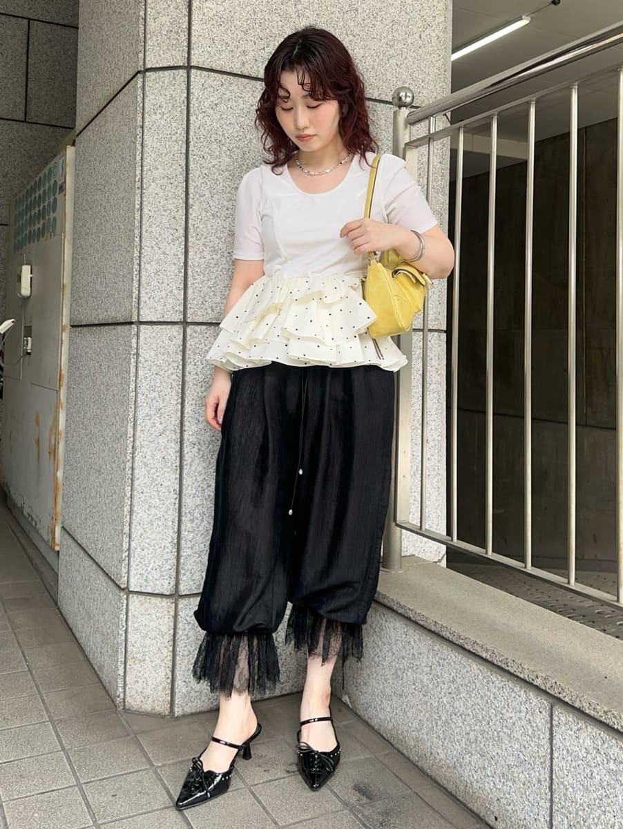 ベロアペプラムフリルトップス(Tシャツ・カットソー)｜トップス｜LILY