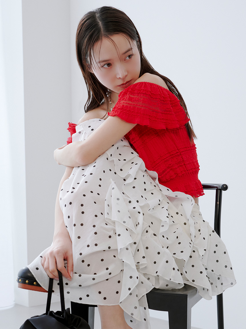 2wayシャーリングトップス(トップス)｜LILY BROWN（リリー ブラウン