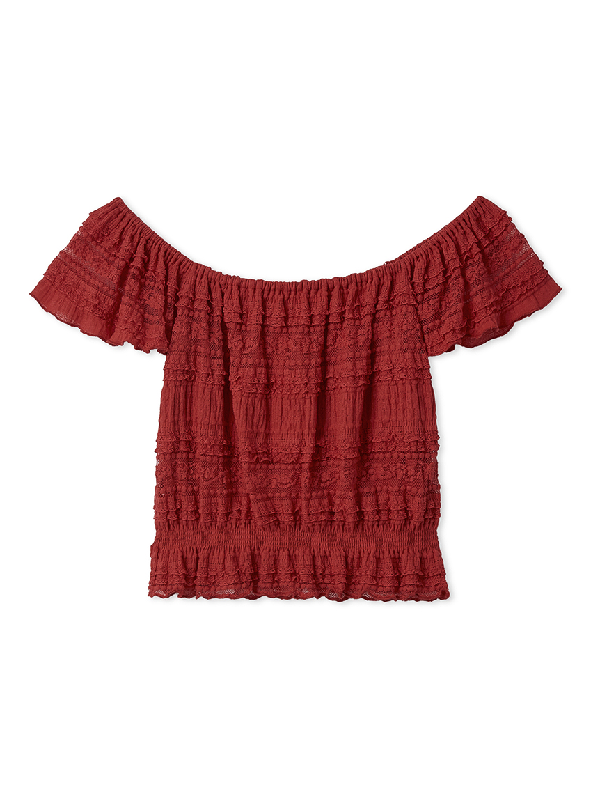 ♡ r ♡ Lily brown シャーリング トップス 新品 2wayシャーリングトップス(トップス)｜LILY BROWN（リリー ブラウン
