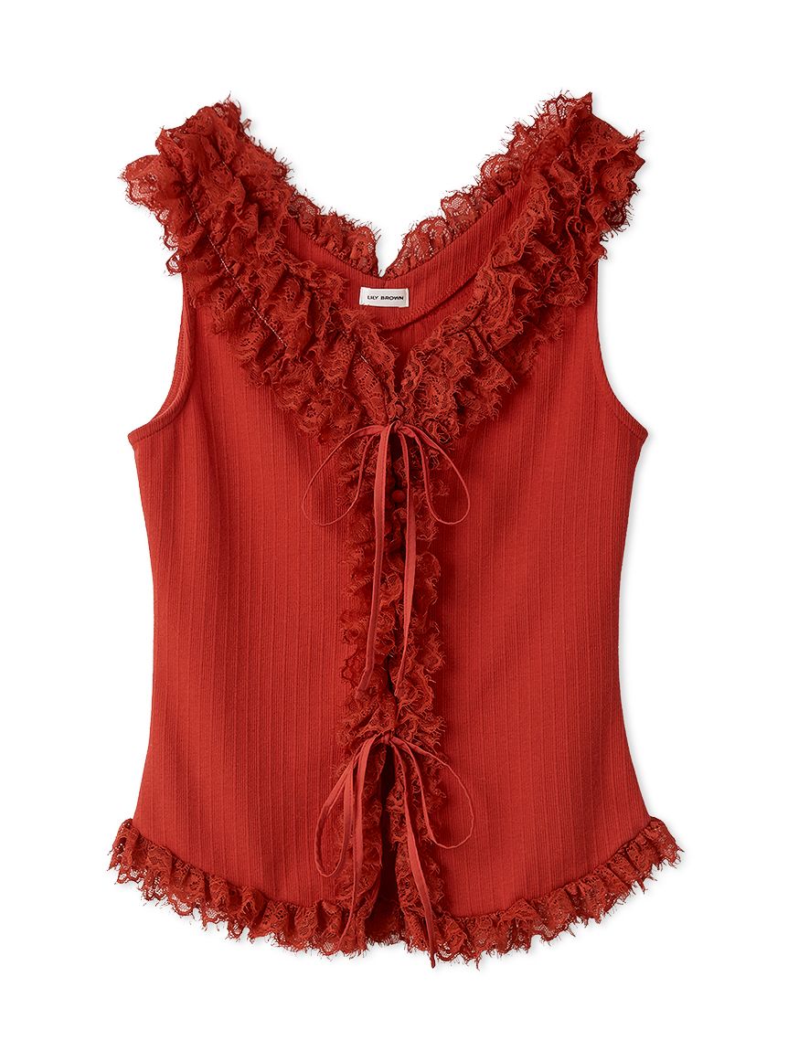 Lilly Brown★今季売り切れ完売＊刺繍フリルトップス hearty-select_lwnt261123