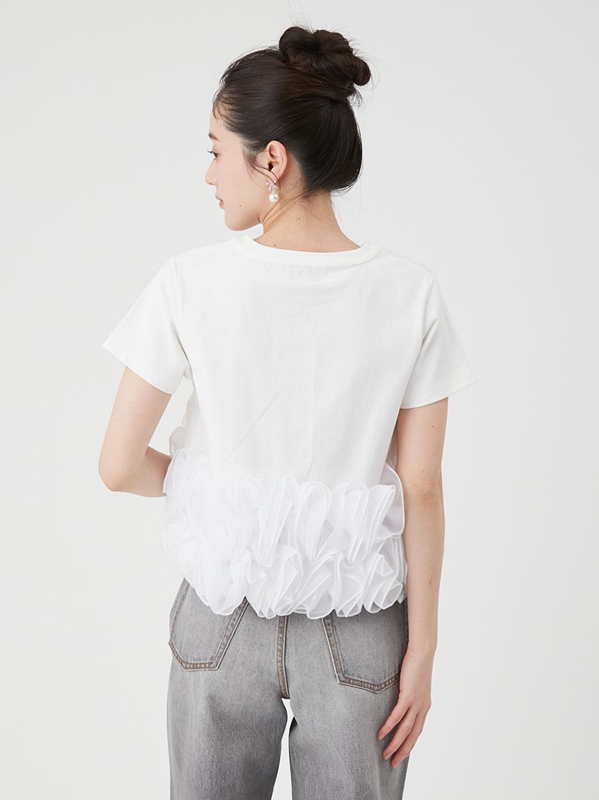 ボリュームフリルカットトップス(Tシャツ・カットソー)｜トップス