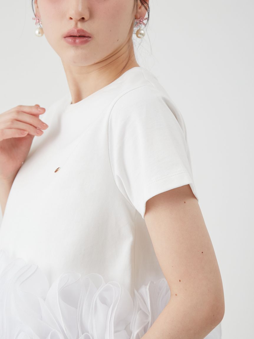 ボリュームフリルカットトップス(Tシャツ・カットソー)｜トップス