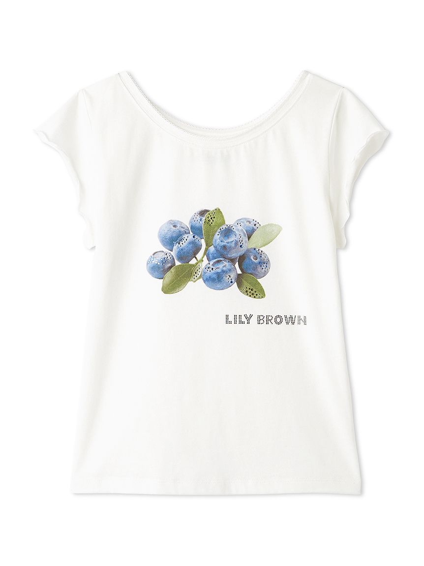 L.B CANDY STOCK]フルーツビジューTシャツ(Tシャツ・カットソー