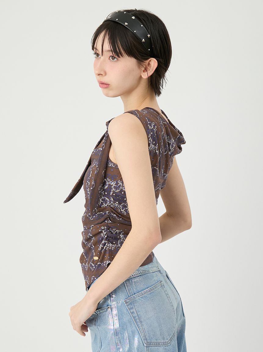 ドレープペイズリー柄マルチウェイトップス(Tシャツ・カットソー 