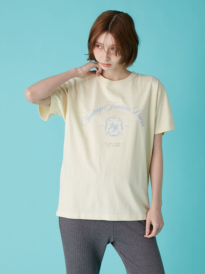 LILY BROWN×Hearts2Hearts】エンブレムロゴTシャツ(Tシャツ