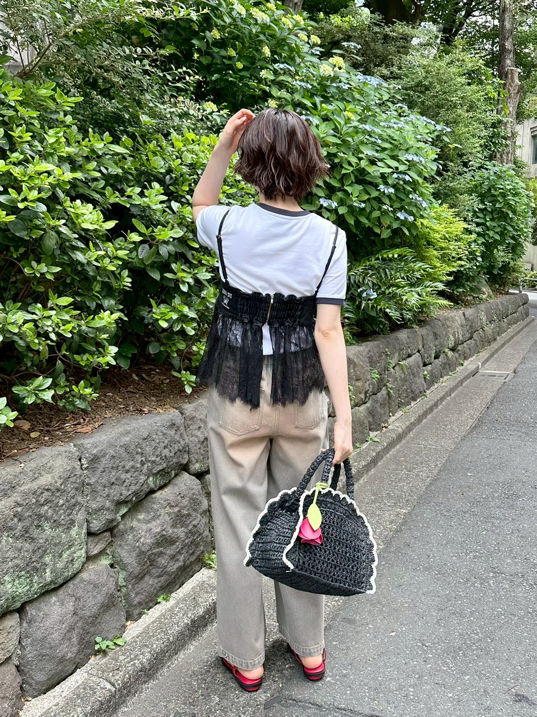 LILY BROWN×ANNA SUI】バタフライリンガーストーンTシャツ(Tシャツ