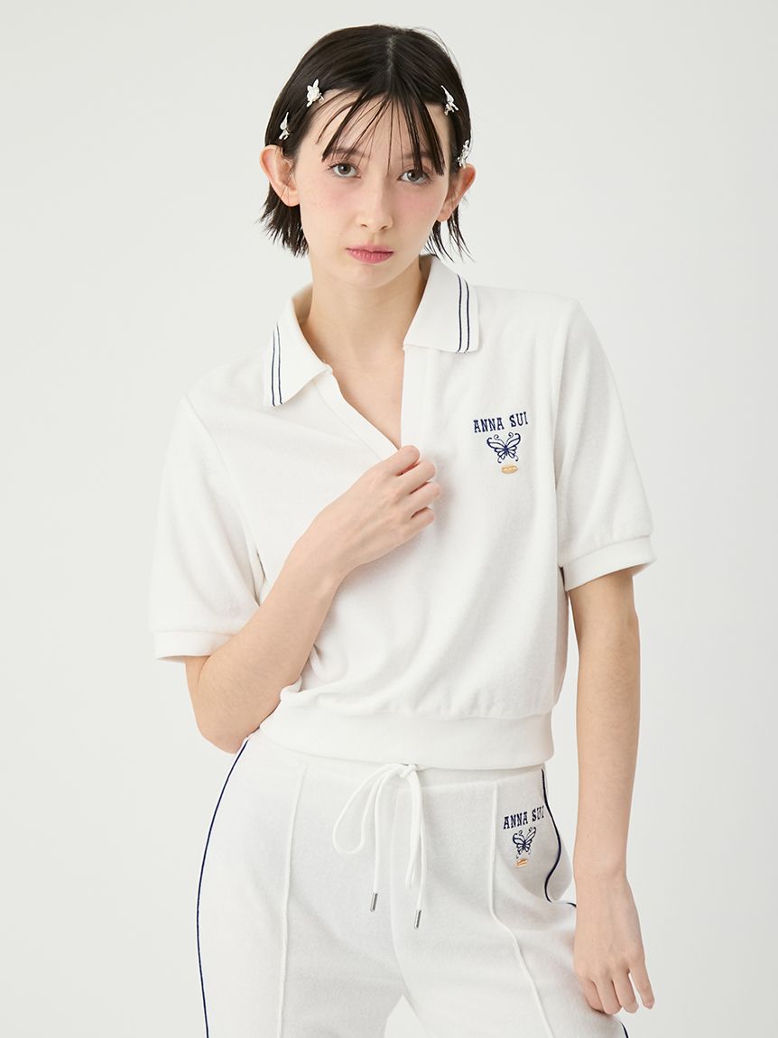 LILY BROWN×ANNA SUI】パイルポロトップス(Tシャツ・カットソー