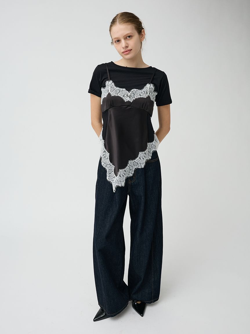 サテンキャミドッキングトップス(Tシャツ・カットソー)｜TOPS｜LILY