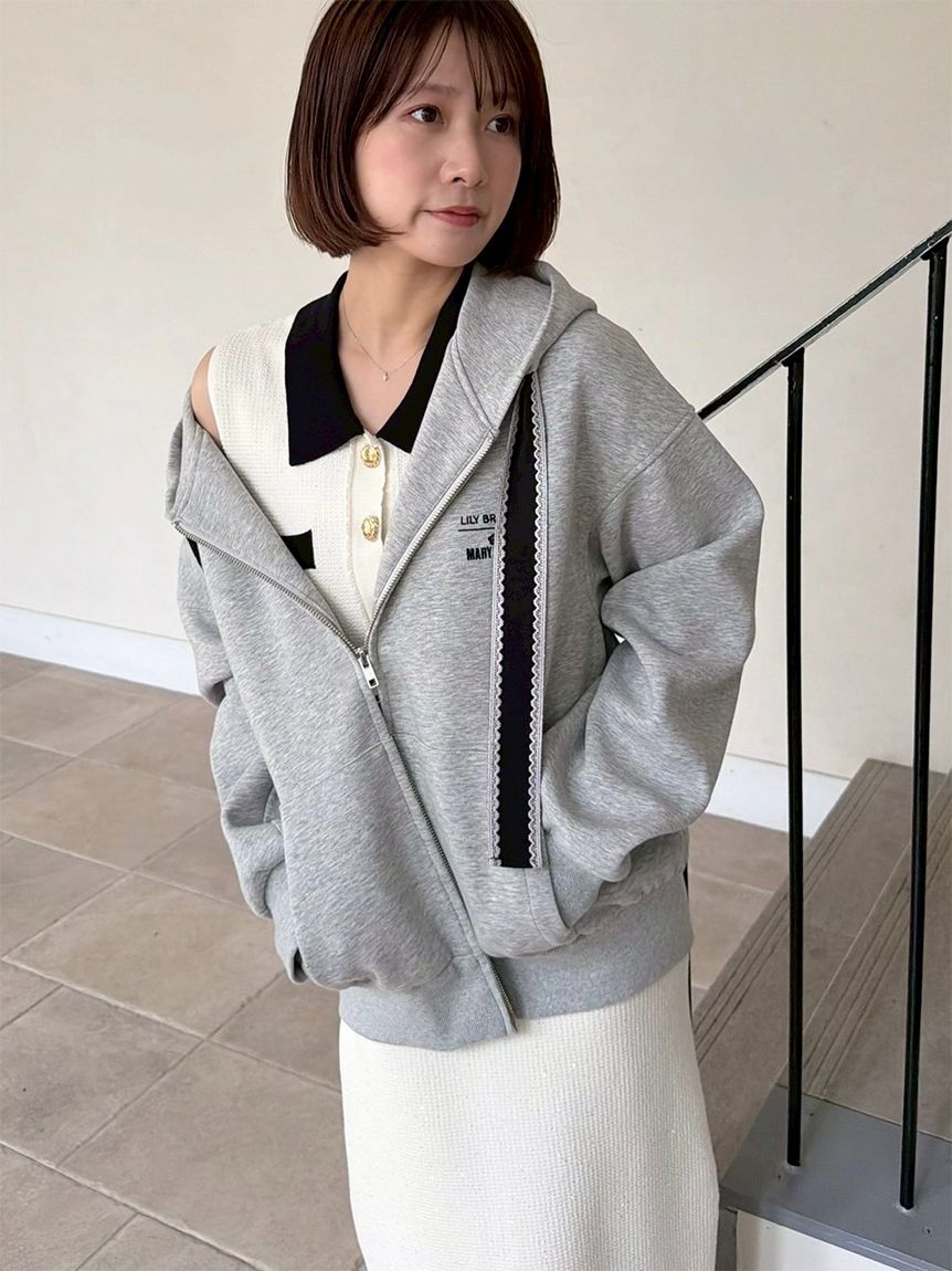 LILY BROWN×MARY QUANT】ジップフーディー(パーカー)｜TOPS｜LILY 