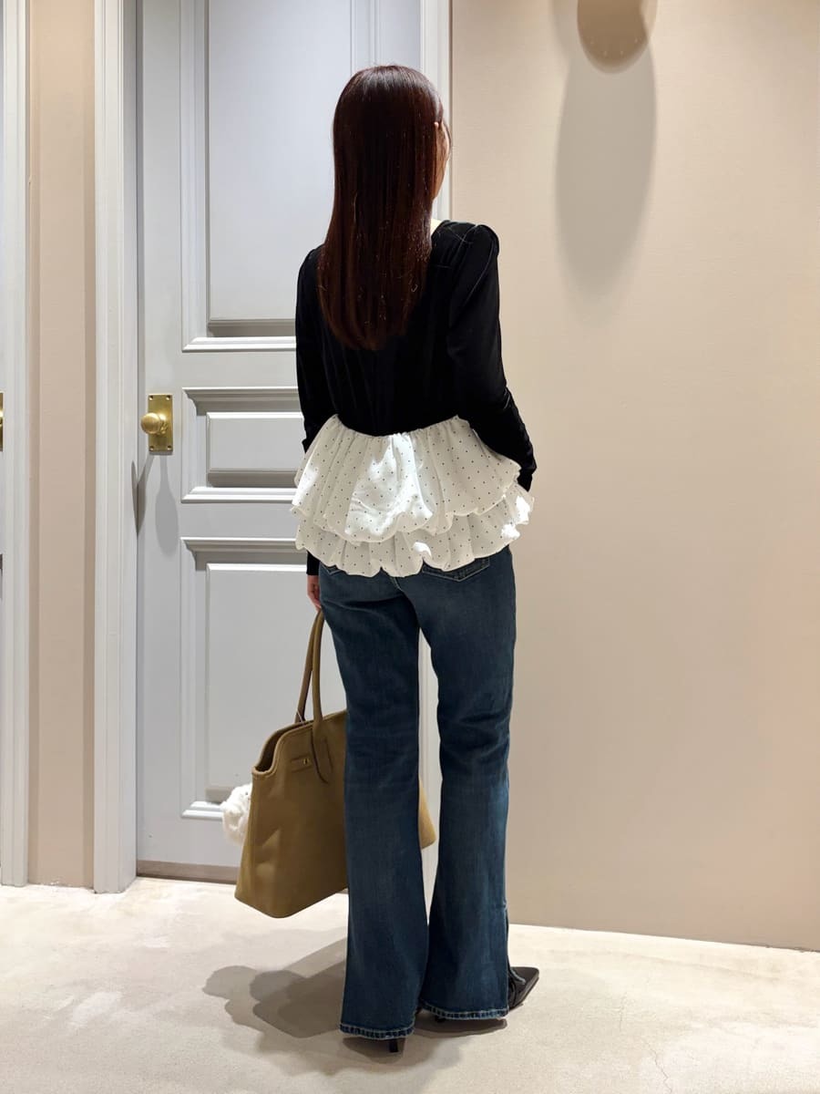 ベロアバルーンペプラムトップス(Tシャツ・カットソー)｜TOPS｜LILY