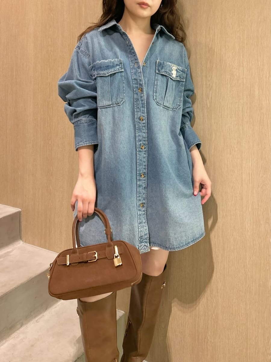 Lily Bearスカーフ付きオーバーシャツ(Tシャツ・シャツ)｜トップス