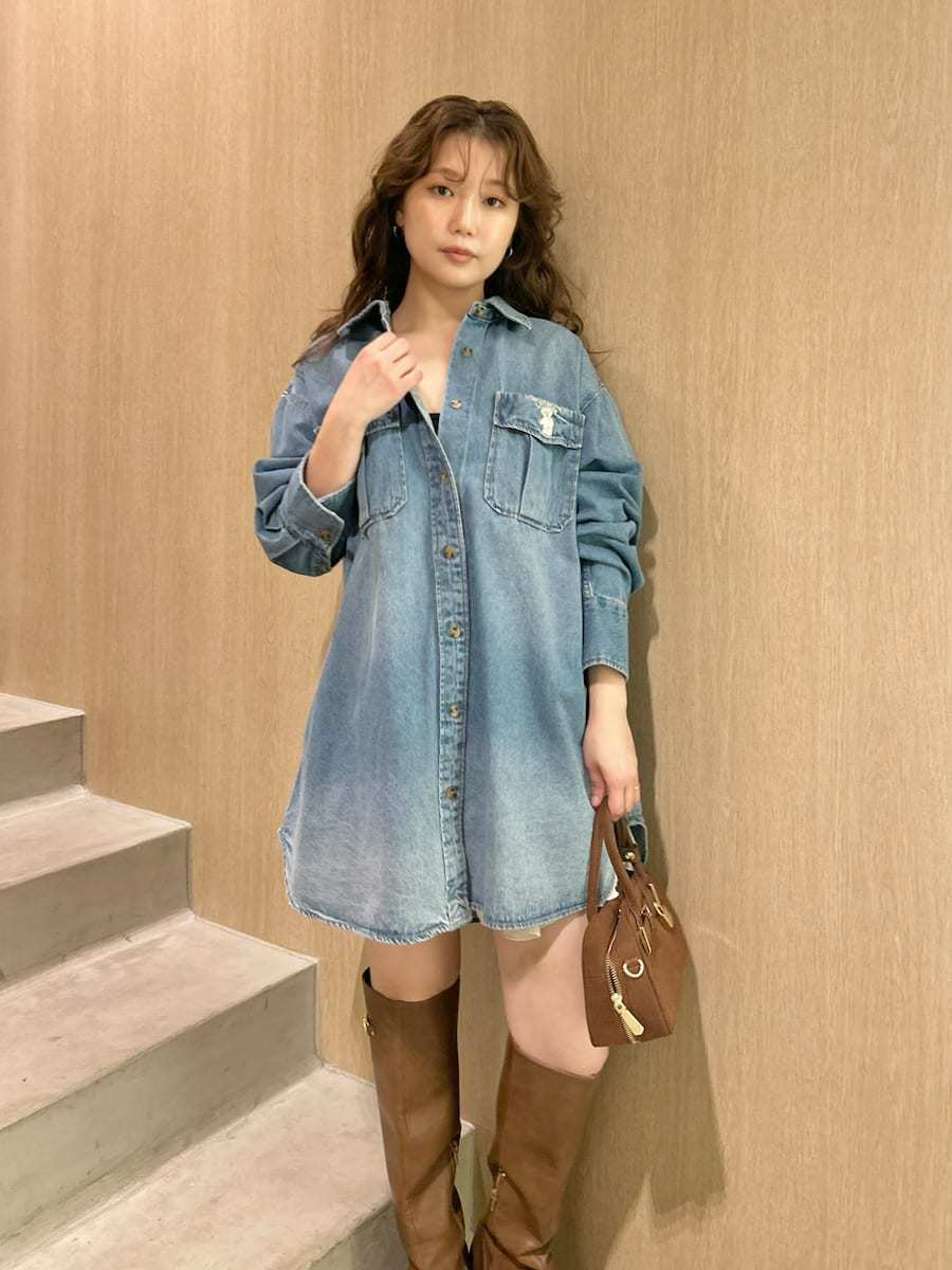 Lily Bearスカーフ付きオーバーシャツ Lily Bearスカーフ付きオーバーシャツ(Tシャツ・シャツ
