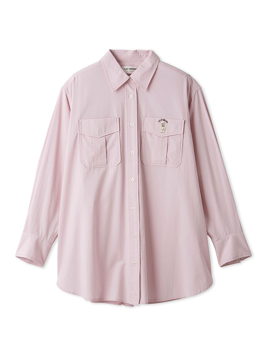 Lily Bear（リリーベア）スカーフ付きオーバーシャツ LILY BROWN｜Lily Bearスカーフ付きオーバーシャツ | Rakuten Fashion