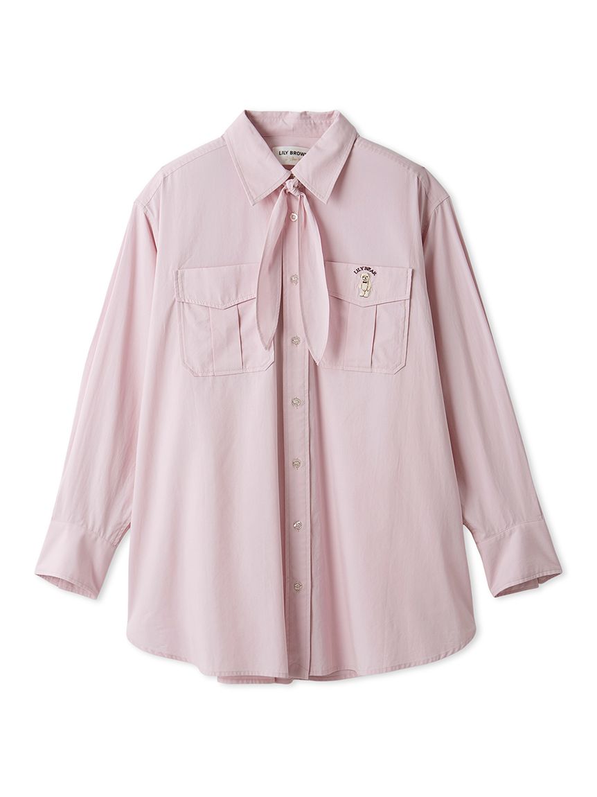 Lily Bearスカーフ付きオーバーシャツ(Tシャツ・シャツ