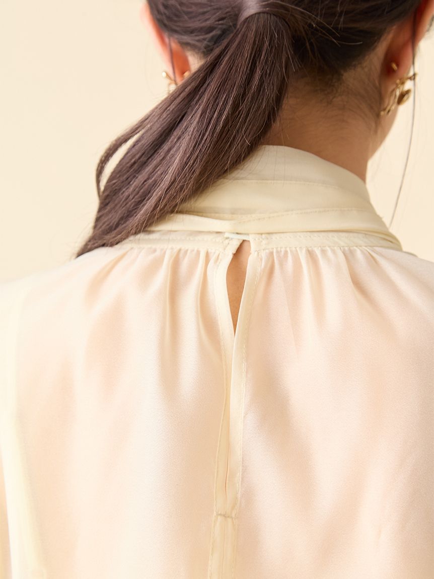 オーガンザボウタイブラウス(シャツ・ブラウス)｜トップス｜LILY