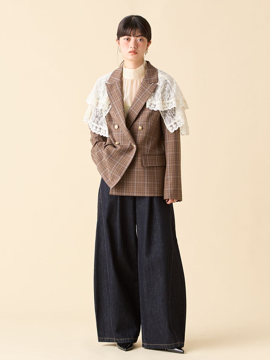 Lilly Brownオーガンザ２WAYブラウス LILY BROWN（リリーブラウン）の「オーガンザ2WAYブラウス