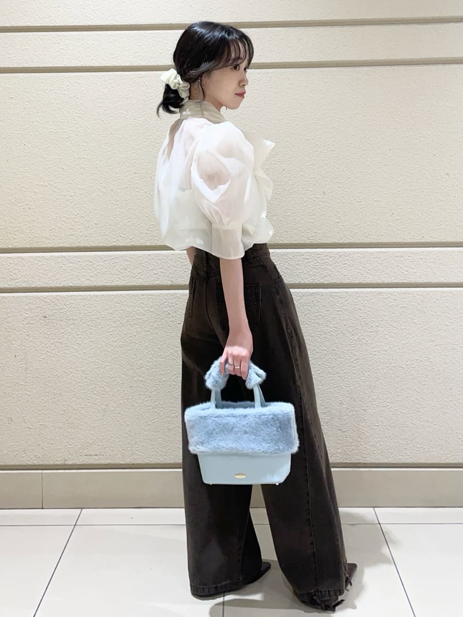 オーガンザボウタイブラウス(シャツ・ブラウス)｜トップス｜LILY