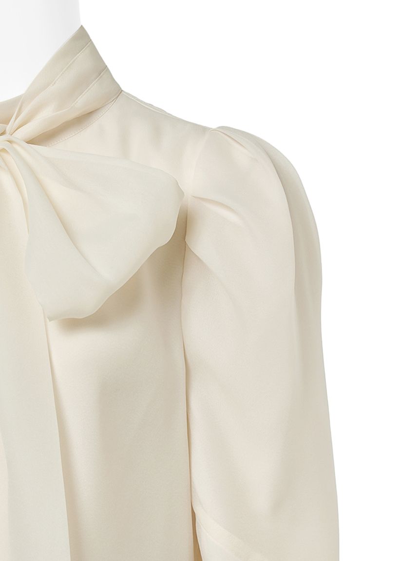 Lilybrownリボン付きボウタイブラウス WEB限定カラー】ドレープボウタイシフォンブラウス(シャツ・ブラウス