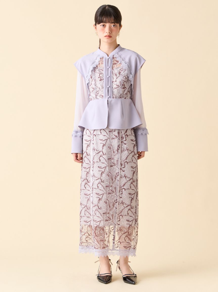 エンブロイダリースイッチングブラウス(シャツ・ブラウス)｜トップス