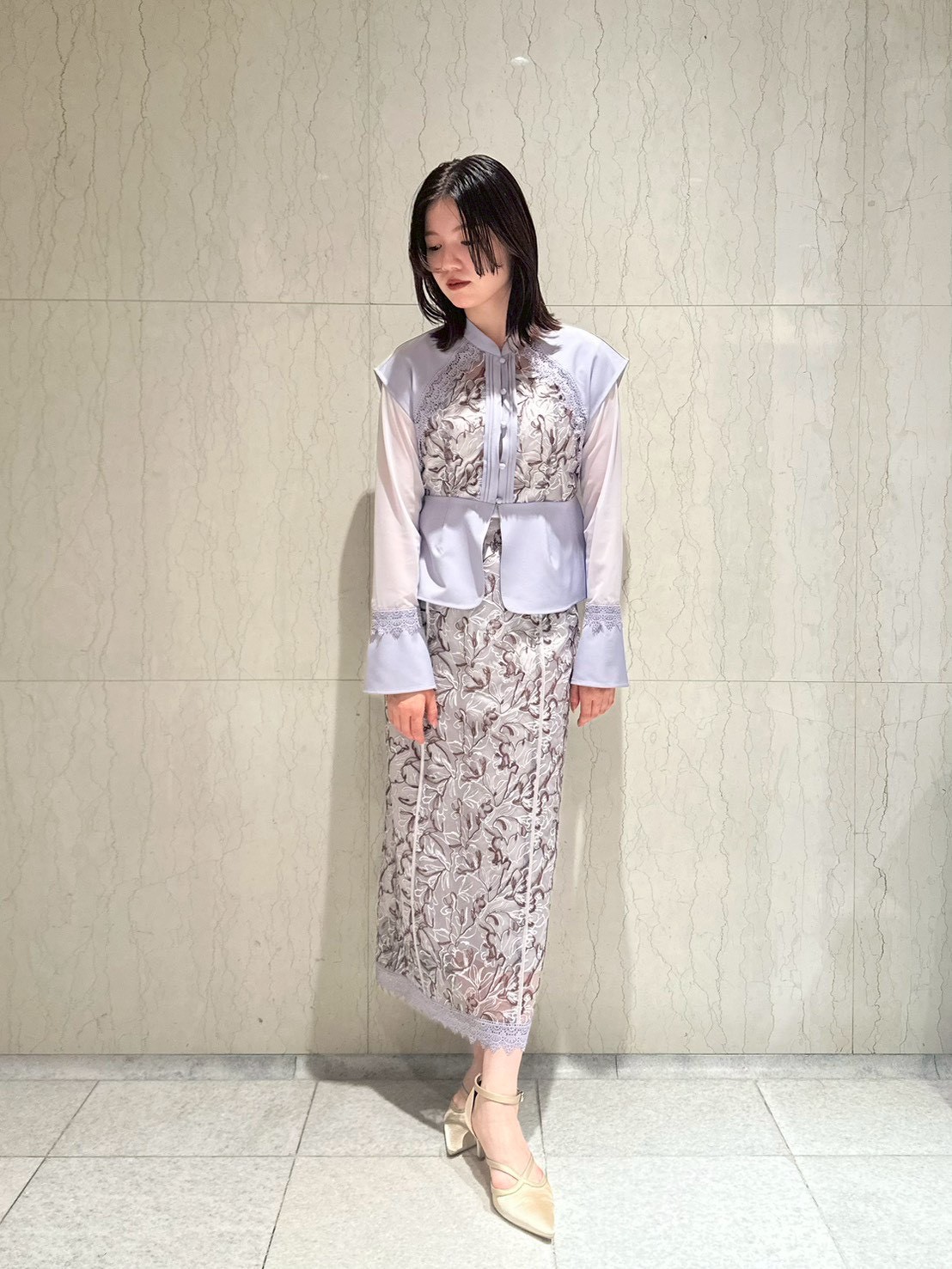 エンブロイダリースイッチングブラウス(シャツ・ブラウス)｜トップス