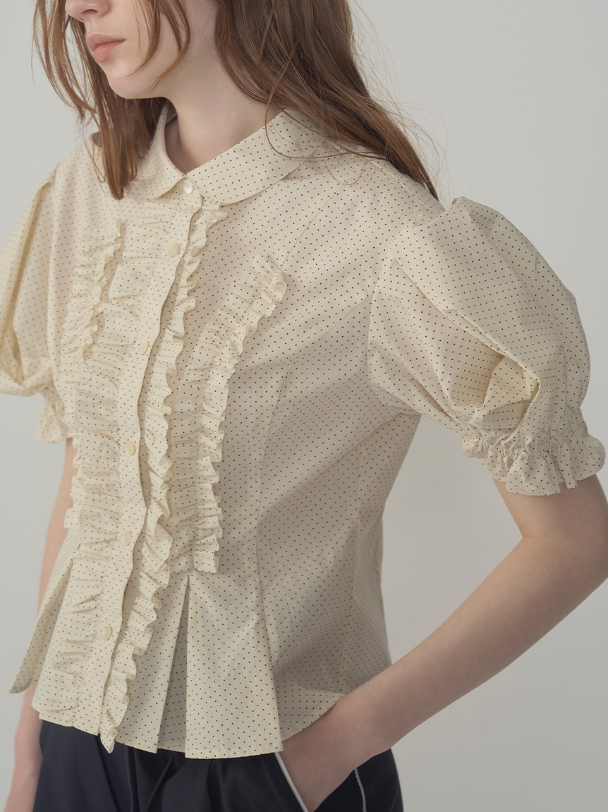 フリルレースアップブラウス(シャツ・ブラウス)｜トップス｜LILY BROWN