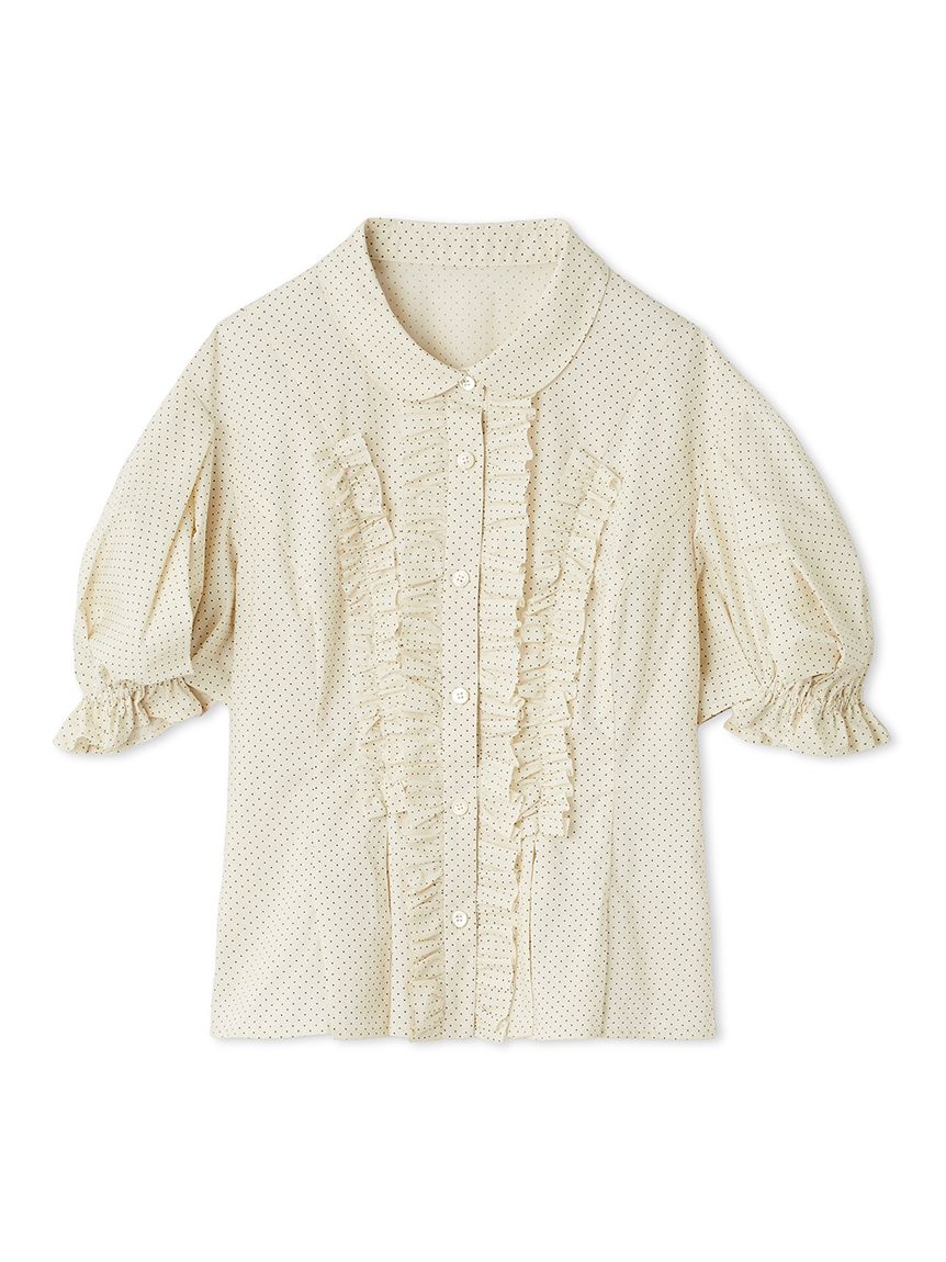 R37 L 42 セリーヌ フリル ベージュ ブラウス レディース 楽天市場】CELINE セリーヌ Triomphe Frill Blouse クレープ ド