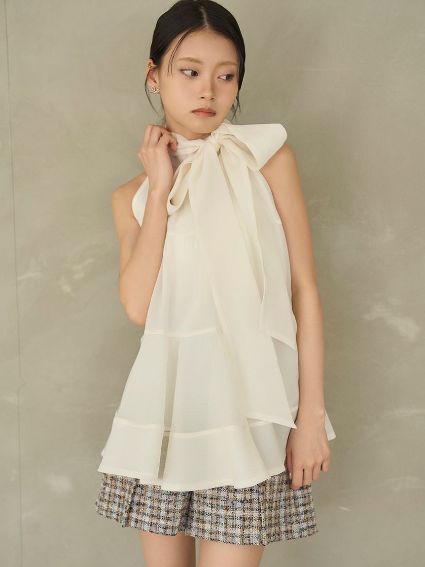 Lily Brown アメスリティアード 2way ブラウス ベージュ LILY BROWN｜アメスリティアード2wayブラウス | Rakuten Fashion