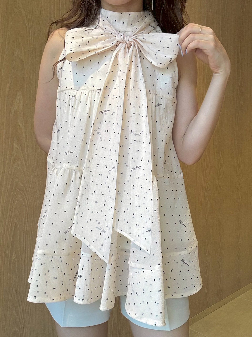 Lily Brown アメスリティアード 2way ブラウス ベージュ LILY BROWN｜アメスリティアード2wayブラウス | Rakuten Fashion