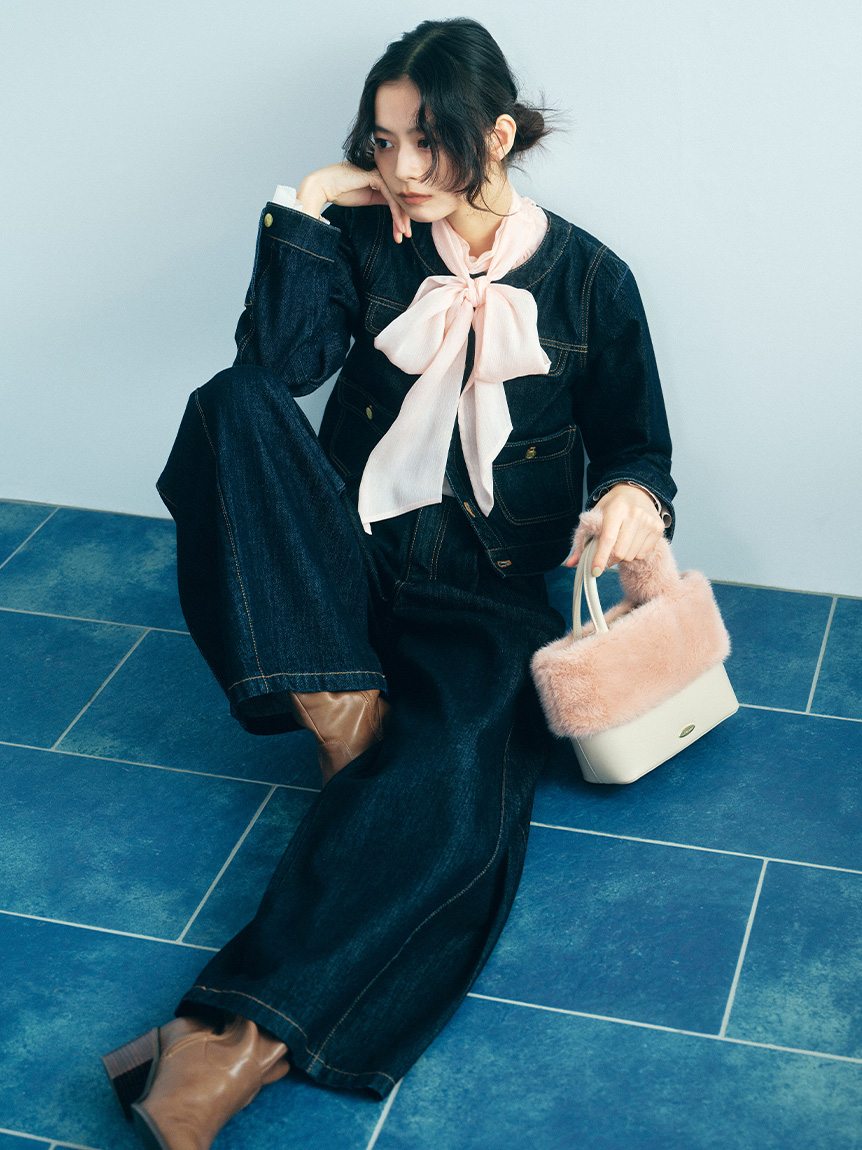 WEB限定カラー】ドレープボウタイシフォンブラウス(シャツ・ブラウス