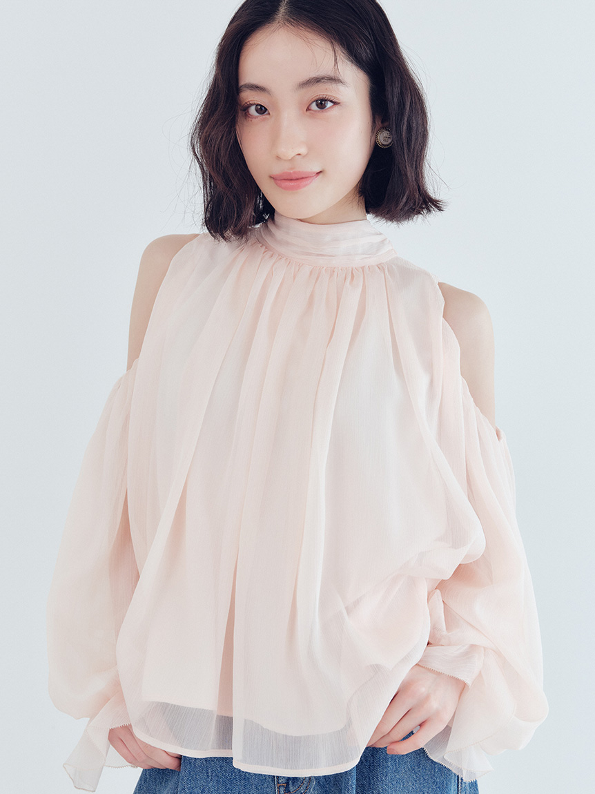 LILY BROWNドレープボウタイシフォンブラウス LILY BROWN（リリーブラウン） ブラウス シャツ 「WEB限定カラー