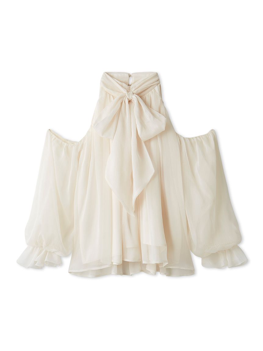 WEB限定カラー】ドレープボウタイシフォンブラウス(シャツ