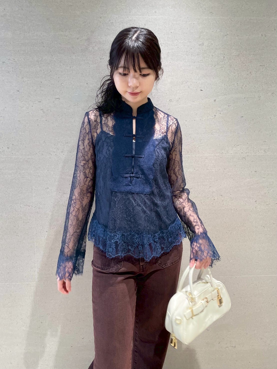 tricot レースチャイナシャツ レースチャイナブラウス(シャツ・ブラウス)｜トップス｜LILY BROWN