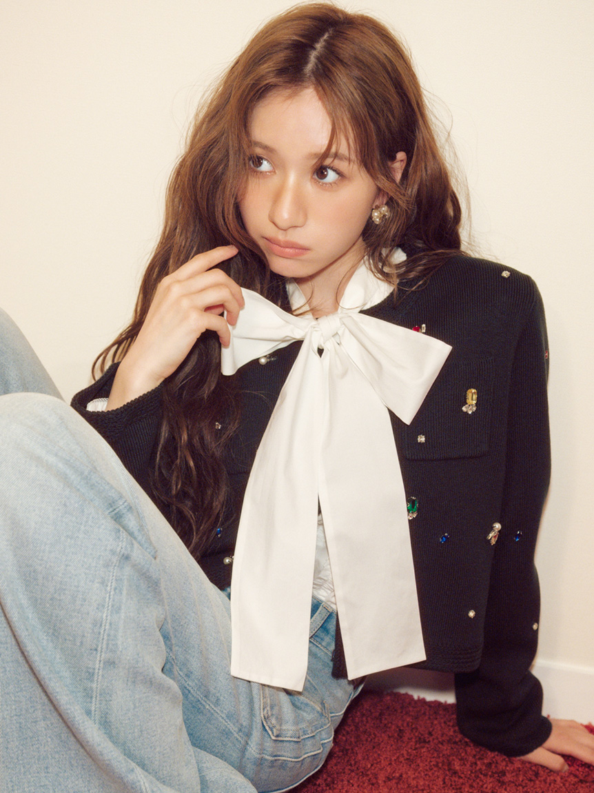 ボウタイフリルレースブラウス(Hearts2Hearts着用)(シャツ・ブラウス