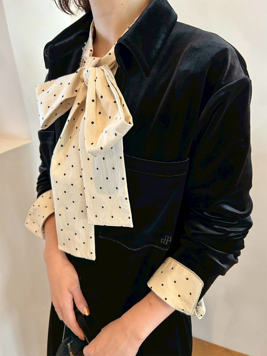 ボウタイフリルレースブラウス(シャツ・ブラウス)｜トップス｜LILY