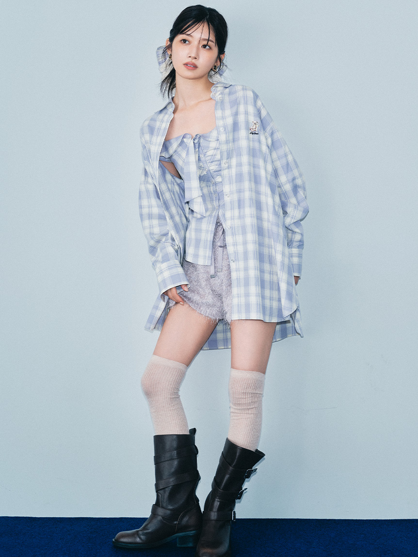 Lily Bearチェックオーバーシャツ(シャツ・ブラウス)｜トップス｜LILY