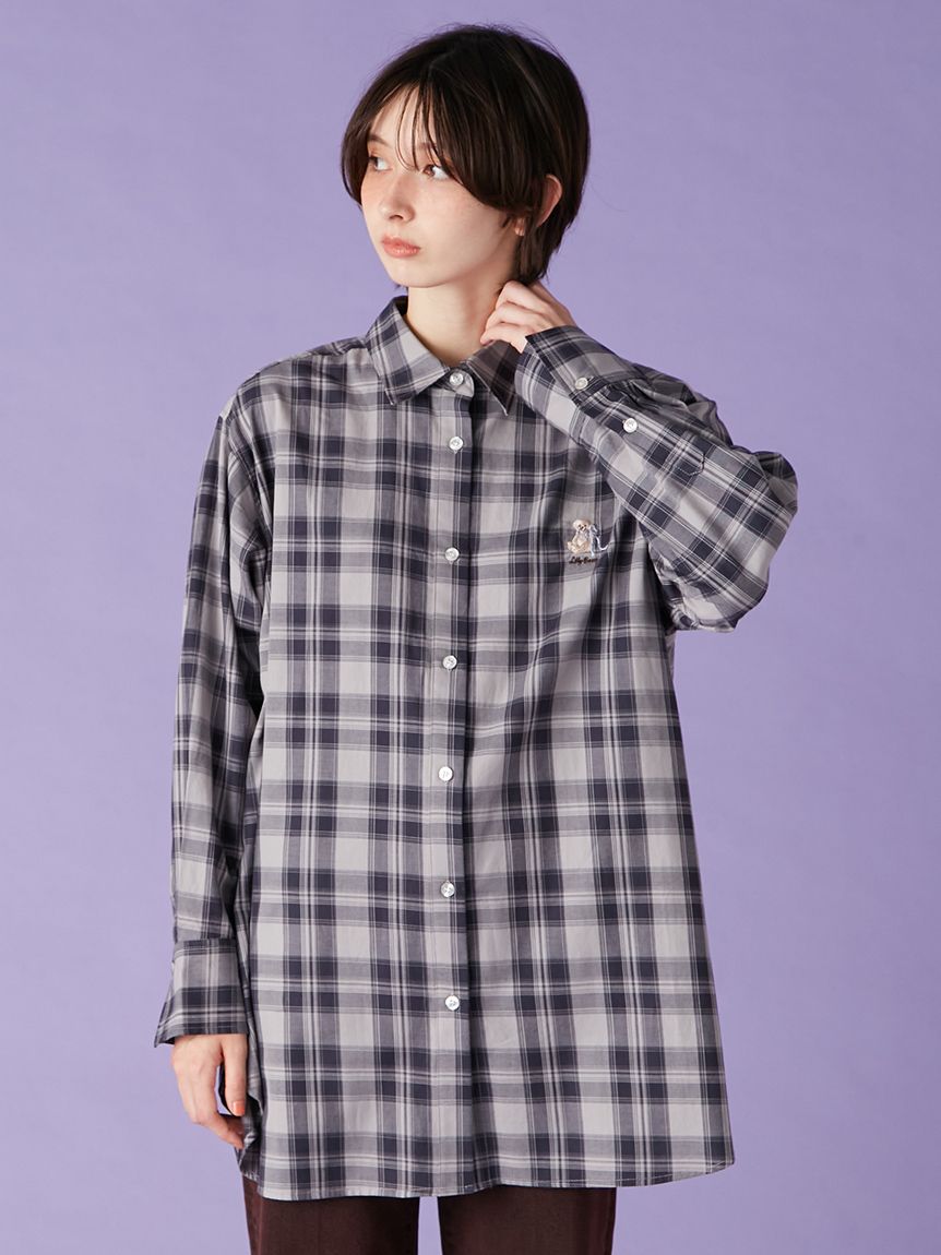 Lily Bearチェックオーバーシャツ(シャツ・ブラウス)｜トップス｜LILY