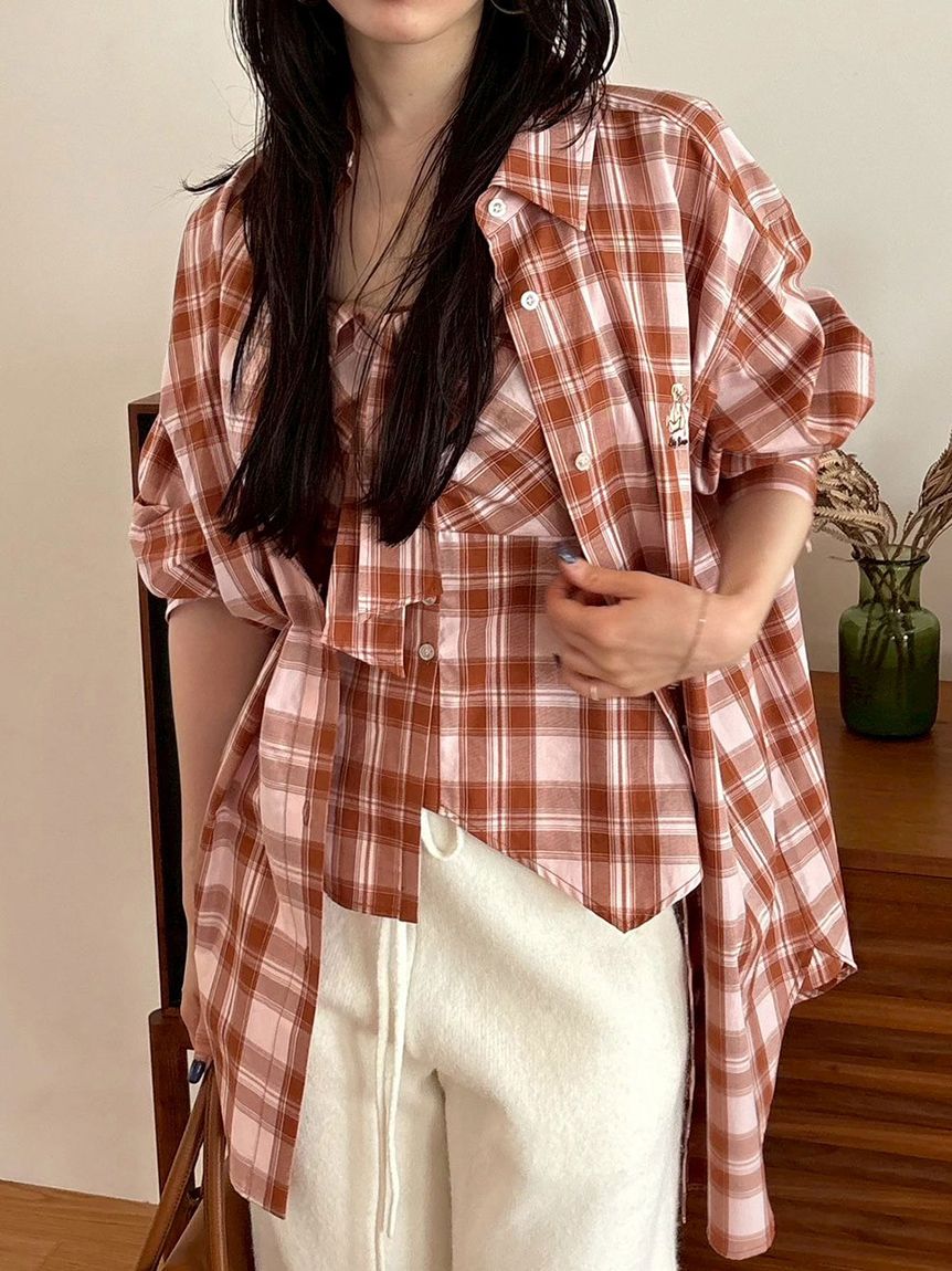 Lily Bearチェックオーバーシャツ(シャツ・ブラウス)｜トップス｜LILY