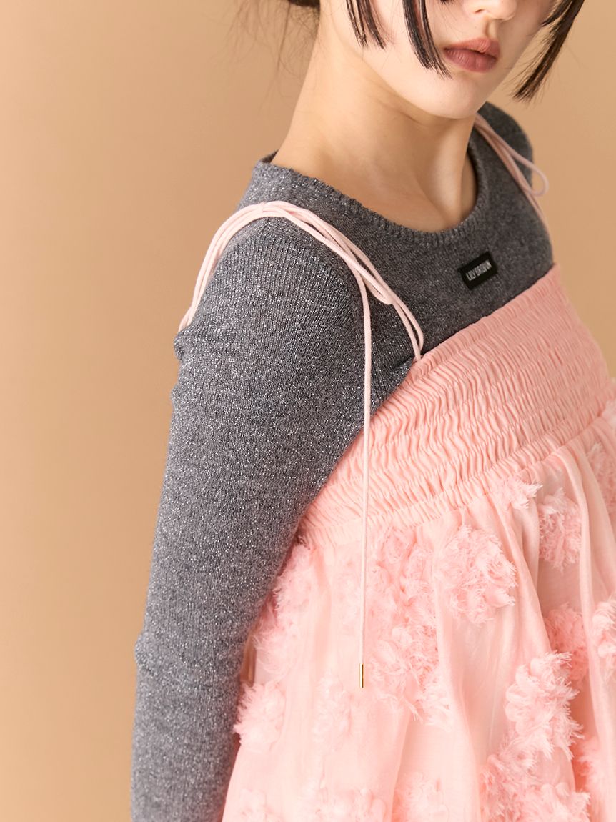 フリンジフラワーマルチウェイチュニック(ミニワンピース)｜ワンピース