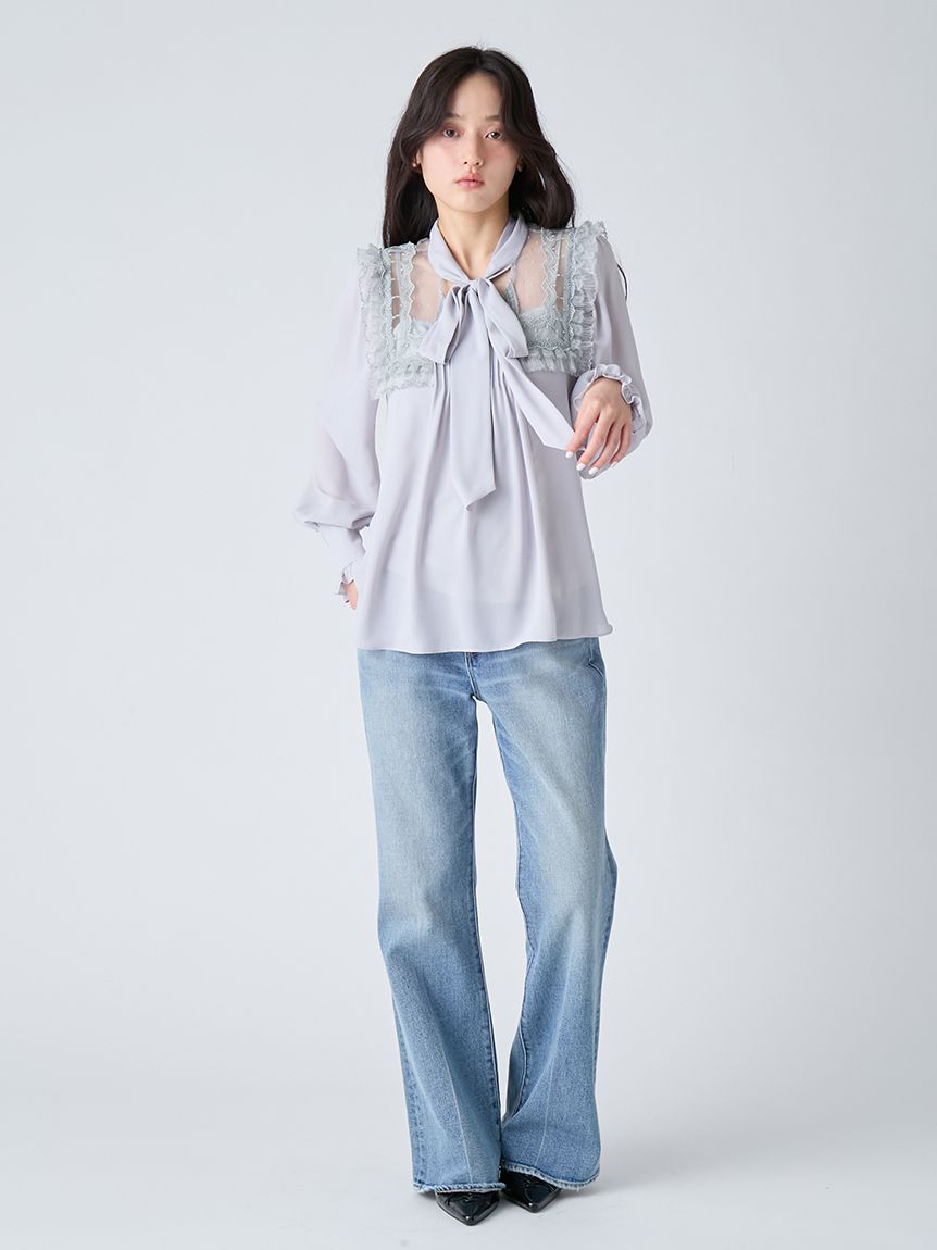 ヴィンテージライクボウタイブラウス(シャツ・ブラウス)｜トップス