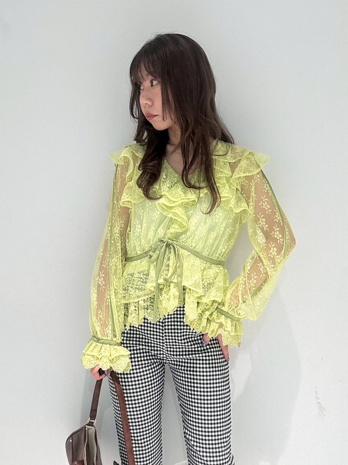 ラッフルレースリボントップス(シャツ・ブラウス)｜トップス｜LILY