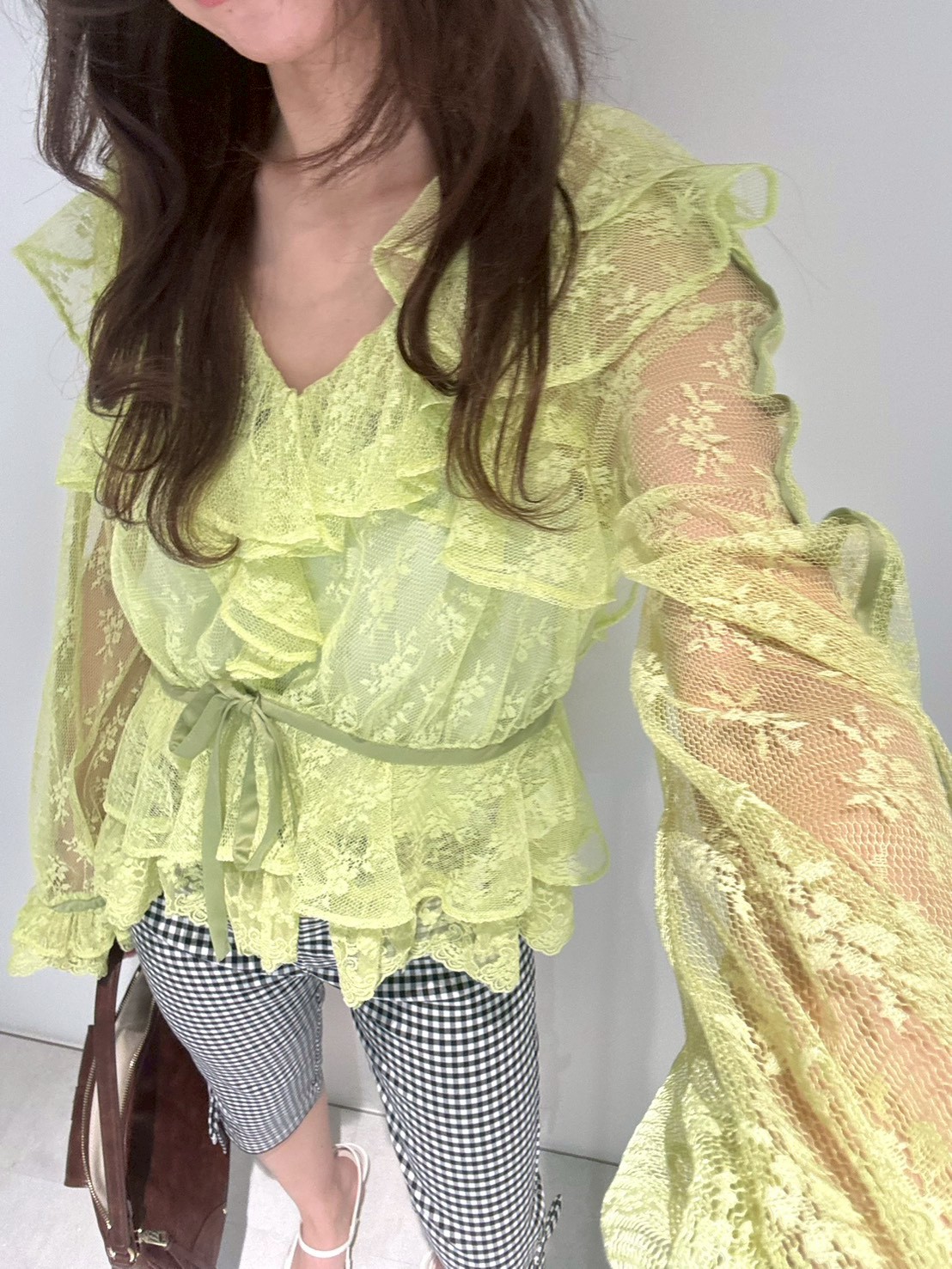 ラッフルレースリボントップス(シャツ・ブラウス)｜トップス｜LILY