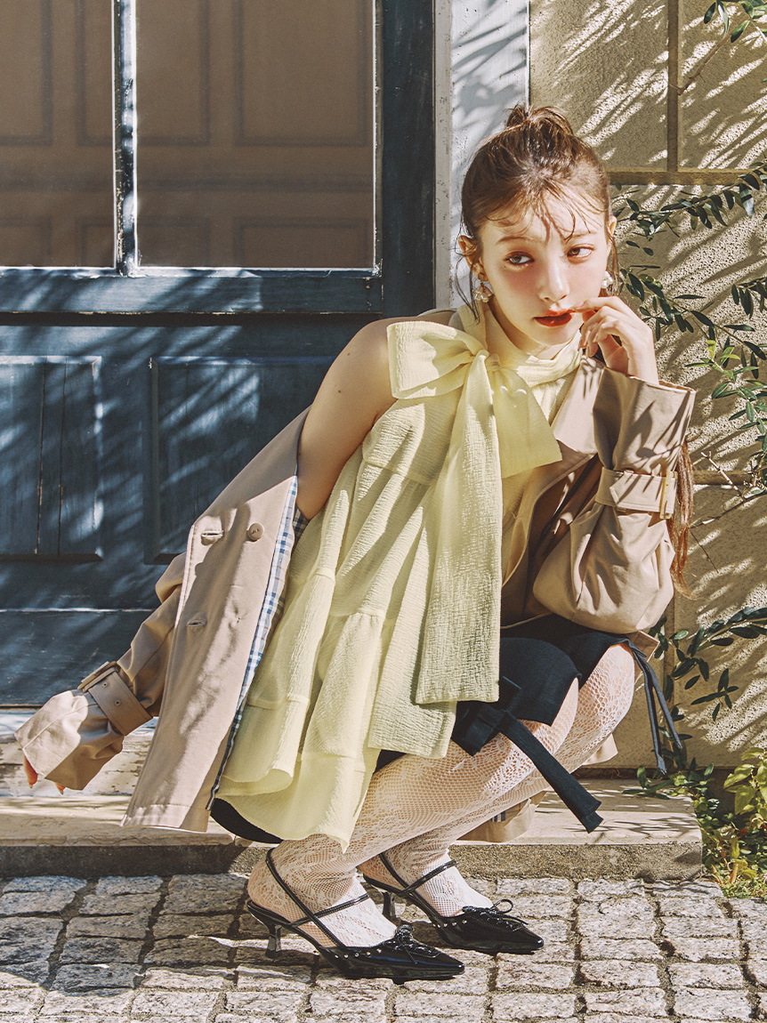 WEB限定カラー】アメスリティアードブラウス(シャツ・ブラウス