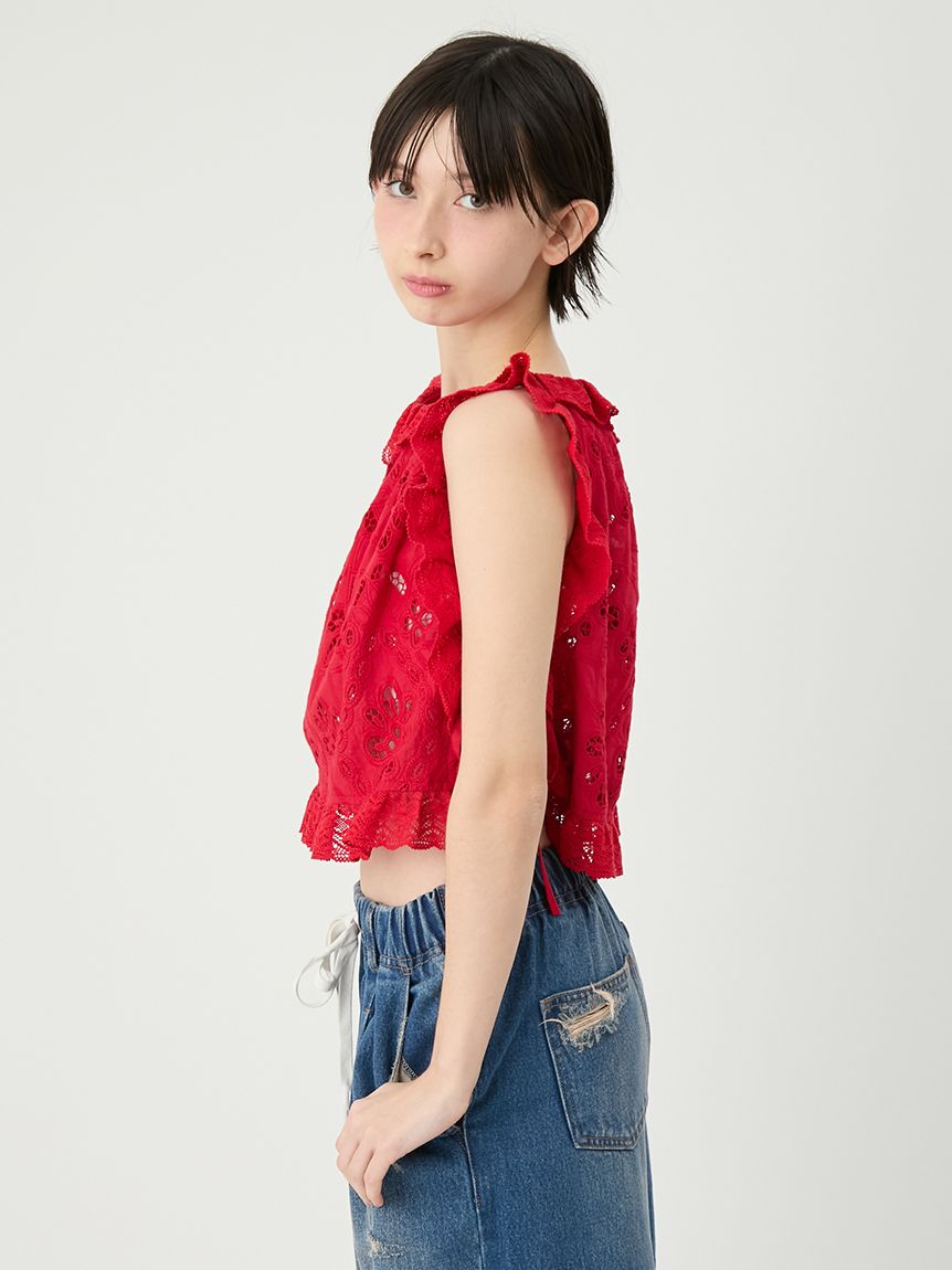 レーストリムブラウス(シャツ・ブラウス)｜TOPS｜LILY BROWN（リリー