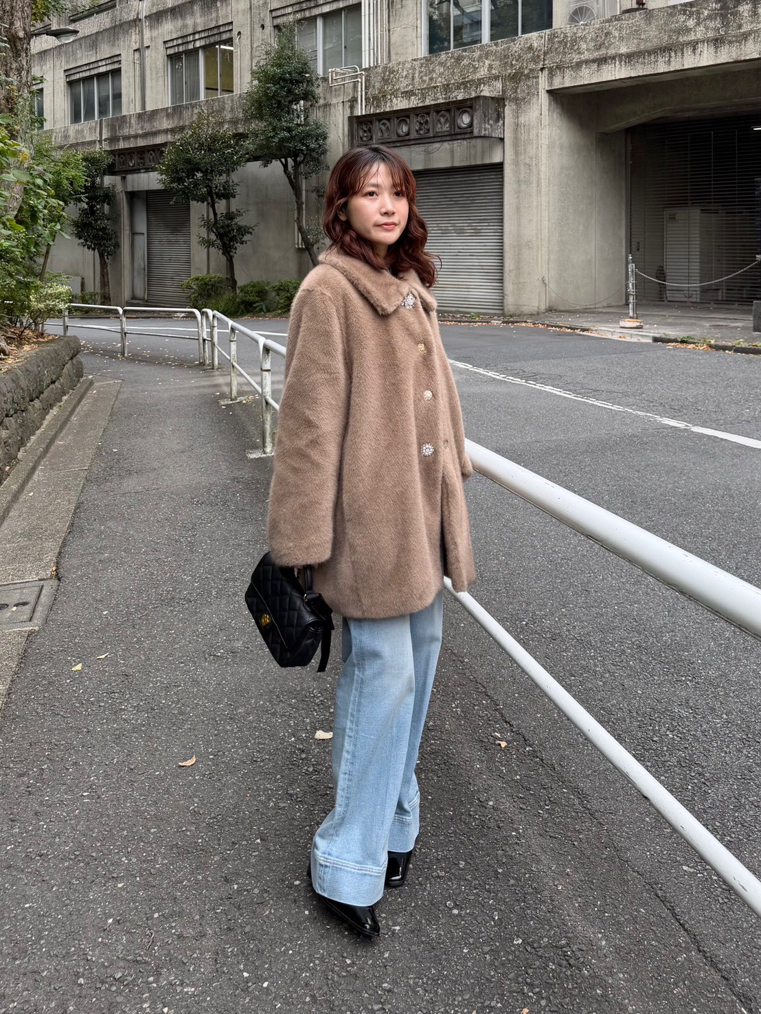 【LILY BROWN×MARY QUANT】デイジービジュー釦ファーコート LILY BROWN×MARY QUANT】デイジービジュー釦ファーコート