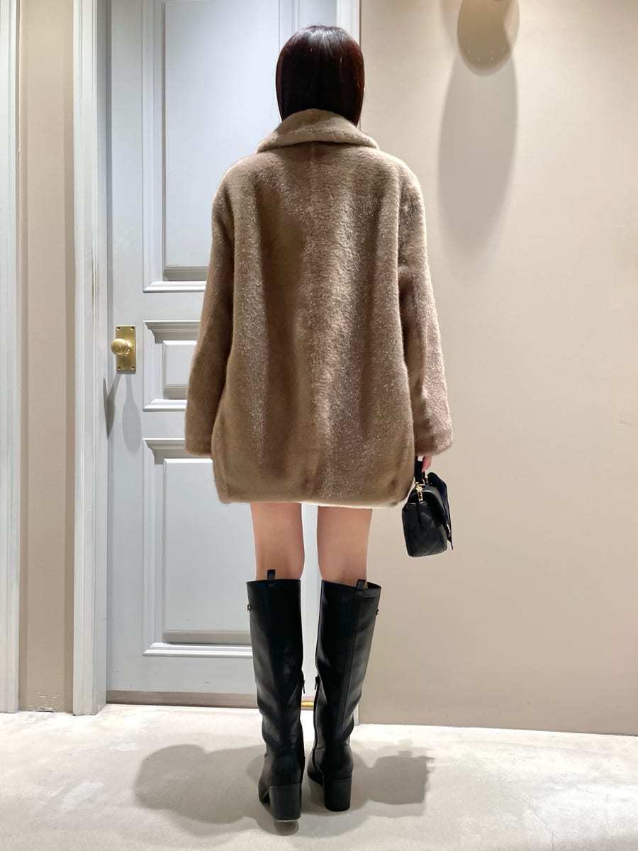 LILY BROWN×MARY QUANT】デイジービジュー釦ファーコート