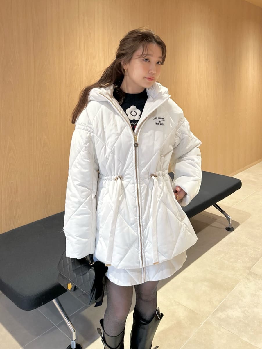 LILY BROWN×MARY QUANT】デイジーチャーム付きキルトダウンミドル